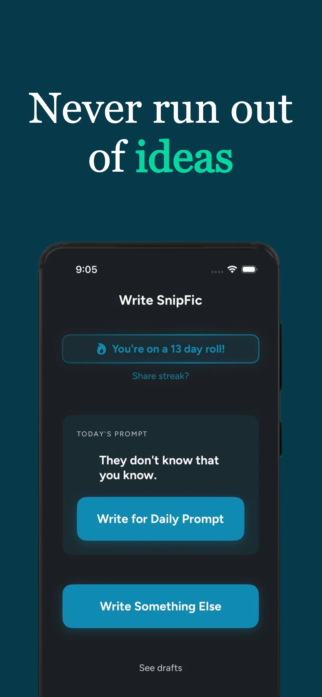SnipFic screenshot
