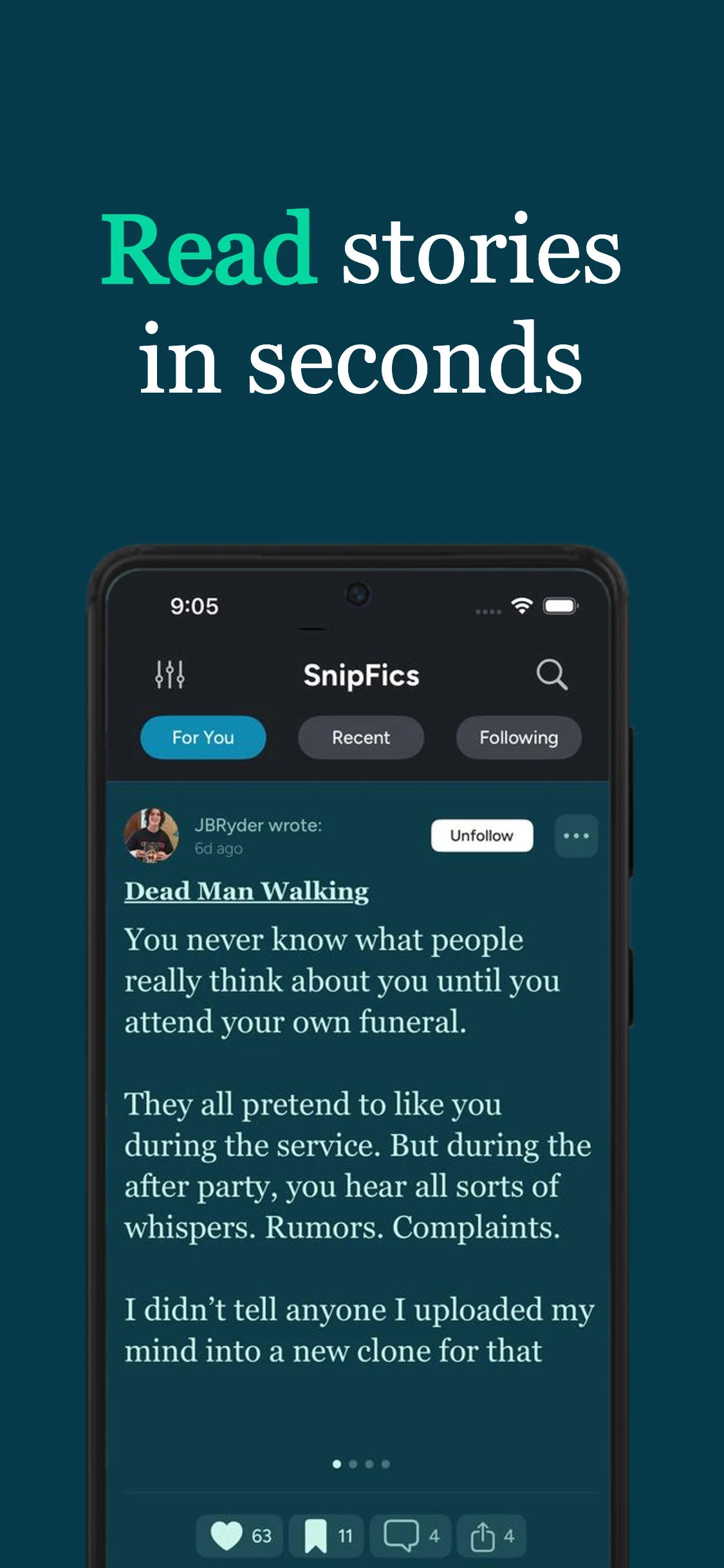 SnipFic screenshot